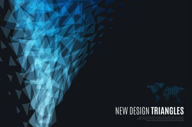 Soyut vektör tasarım arka plan üçgen ile