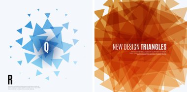 Soyut vektör tasarım arka plan üçgen ile