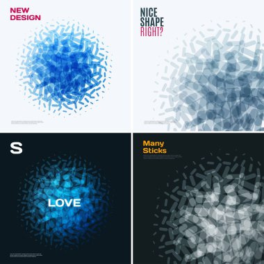 Soyut vektör tasarım öğeleri için grafik düzeni.