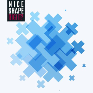 Soyut vektör tasarım öğeleri ile çapraz