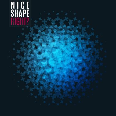 Soyut vektör tasarım öğeleri ile çapraz