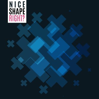 Soyut vektör tasarım öğeleri ile çapraz