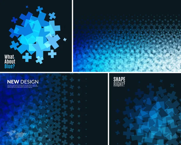 Soyut vektör tasarım öğeleri ile çapraz