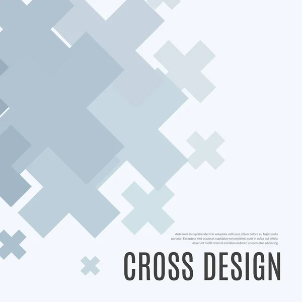 Abstract vector ontwerpelementen met kruis — Stockvector