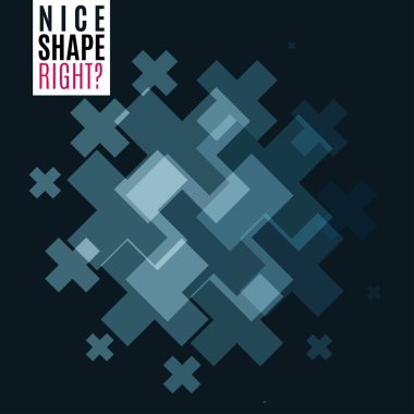 Soyut vektör tasarım öğeleri ile çapraz