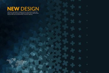 Soyut vektör tasarım öğeleri ile çapraz