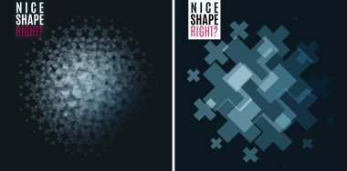 Soyut vektör tasarım öğeleri ile çapraz