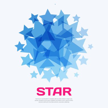 Soyut vektör tasarım öğeleri ile eğlenmek için yıldız