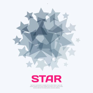 Soyut vektör tasarım öğeleri ile eğlenmek için yıldız