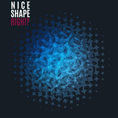 Soyut vektör tasarım öğeleriyle yıldız ve siyah arka plan