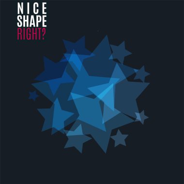 Soyut vektör tasarım öğeleriyle yıldız ve siyah arka plan