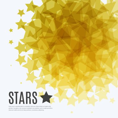 Soyut vektör tasarım öğeleri ile altın yıldız