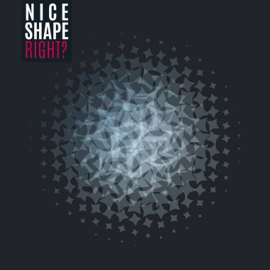 Soyut vektör tasarım öğeleri ile siyah arka plan üzerine gri yıldız