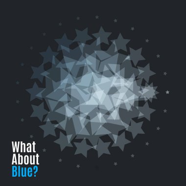 Soyut vektör tasarım öğeleri ile siyah arka plan üzerine gri yıldız