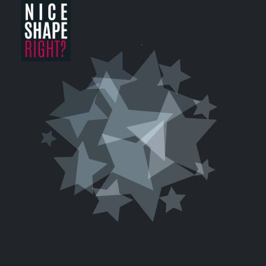 Soyut vektör tasarım öğeleri ile siyah arka plan üzerine gri yıldız