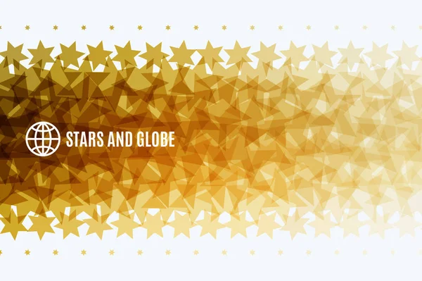 Abstract vector ontwerpelementen met gouden sterren — Stockvector