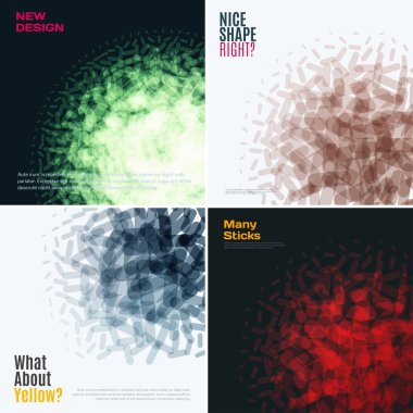 Soyut vektör tasarım öğeleri için grafik düzeni.