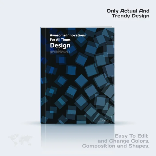Modelo de vetor de negócios, design de brochura, relatório anual abstrato — Vetor de Stock