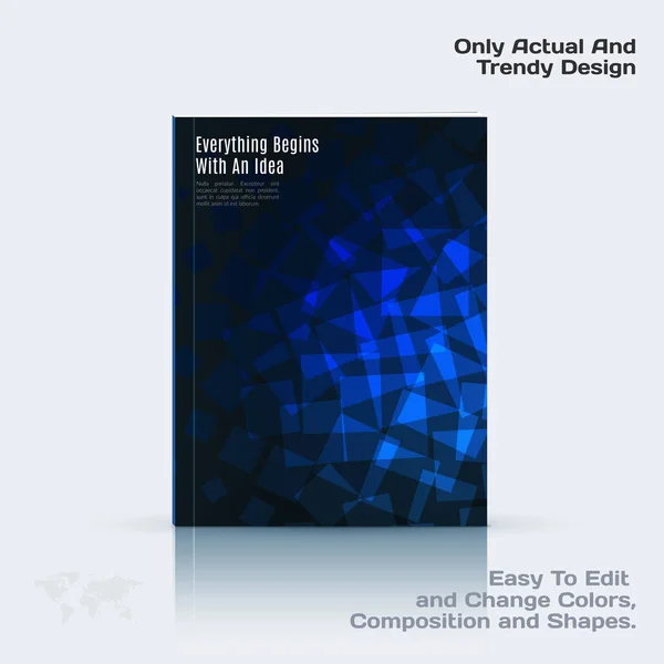 Business vector sjabloon, brochureontwerp, abstracte jaarverslag — Stockvector