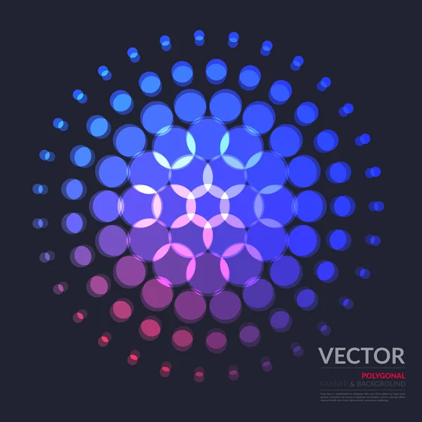 Абстрактный красный синий вектор дизайна круглые элементы для графической компоновки — стоковый вектор