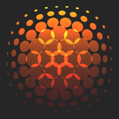 Soyut vektör sarı tasarım yuvarlar