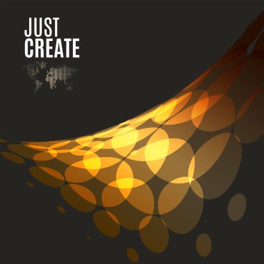 Soyut vektör sarı tasarım yuvarlar