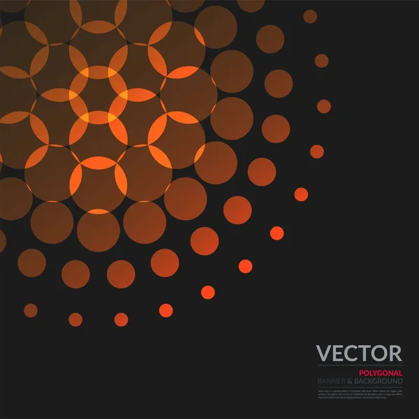 Abstrakter Vektor gelbe Designrunden — Stockvektor