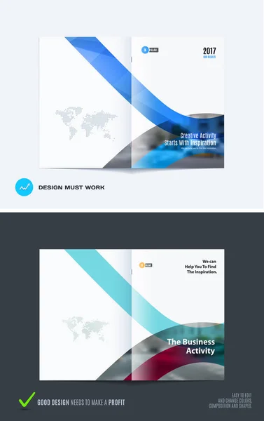 Ontwerp van zakelijke vector sjabloon, brochure — Stockvector