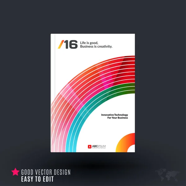 Gestaltung von Geschäftsvektorvorlagen, Broschüre — Stockvektor