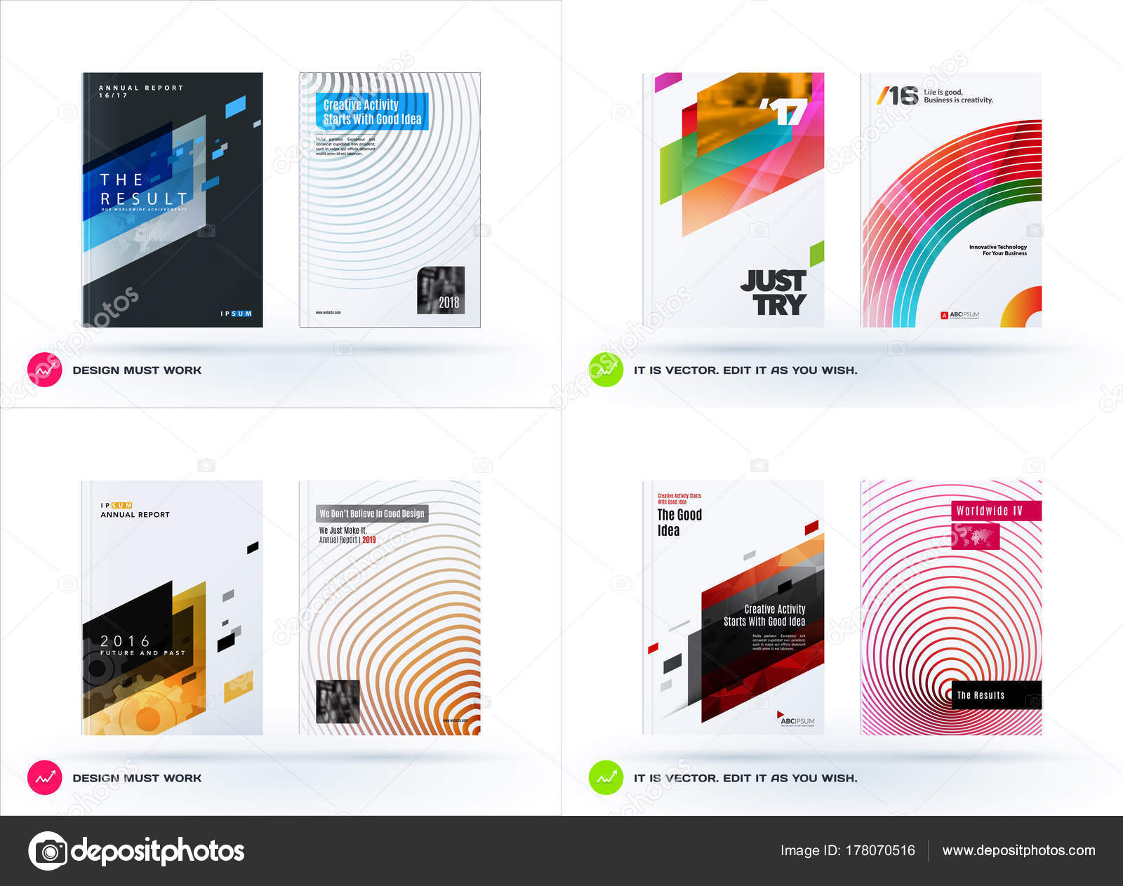 abstract design of business vector template brochure stock vector