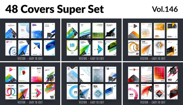 İş, trendy renkli üçgenler için soyut şablonları Mega ayarla