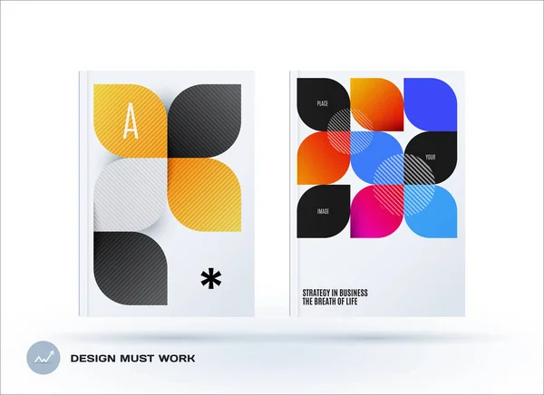 Uppsättning av design broschyr, abstrakt årsredovisning — Stock vektor