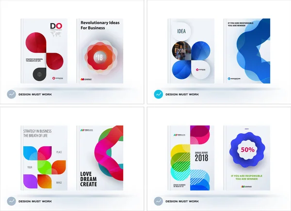 Brochure de design, rapport annuel abstrait — Image vectorielle