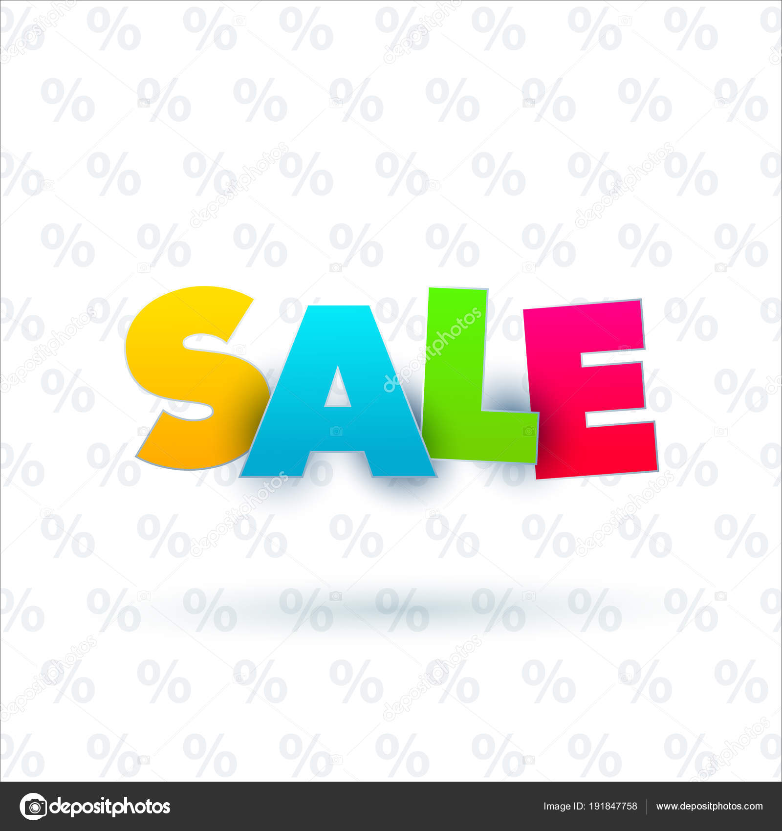 Sale Banner Template Design Special Offer Colourful Letters For