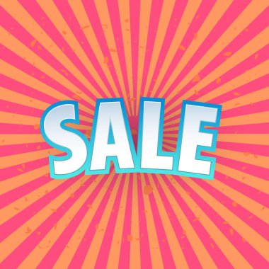 Satış banner şablon tasarımı. Özel Fırsat, alışveriş, Alışveriş Merkezi, ticaret, renkli harfler perakende. Tipografi