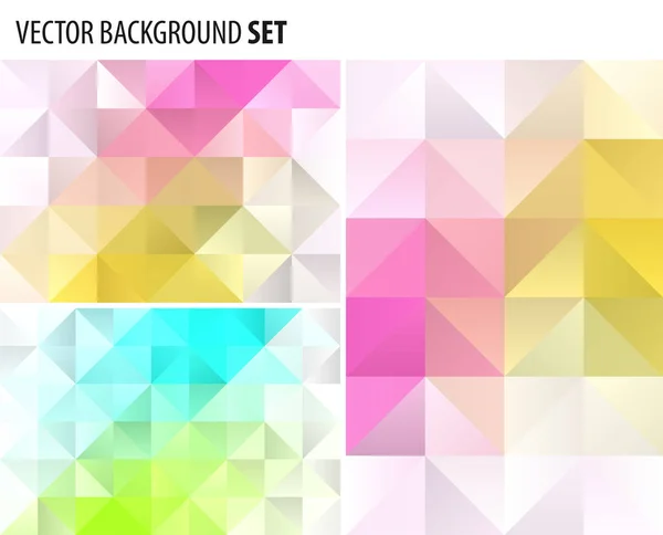 Set of Abstract polygonal background design, vector elements for graphic template. — Stock Vector