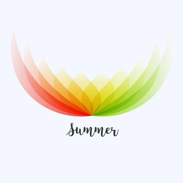 Diseño abstracto de elementos vectoriales coloridos para un fondo moderno con forma de flor lisa para la marca comercial de verano . — Vector de stock
