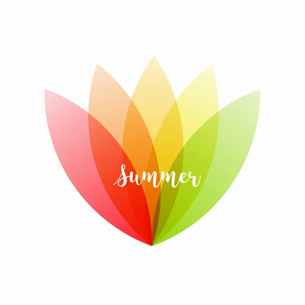 Αφηρημένο σχέδιο στοιχείων πολύχρωμο διάνυσμα φόντο της σύγχρονης με λείο σχήμα λουλουδιού για επιχειρήσεις branding καλοκαίρι. — Διανυσματικό Αρχείο