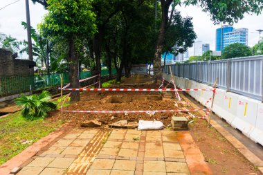 Jakarta Endonezya'da inşaat fotoğraf altında yaya