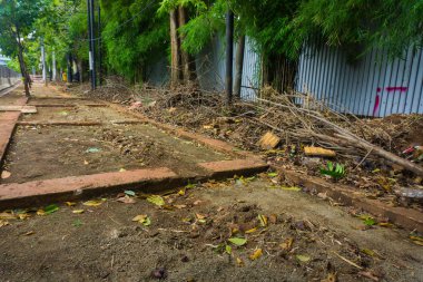 Jakarta Indonesa yok kaldırım blok fotoğraf ile trafiğe kapalı tutulan değil