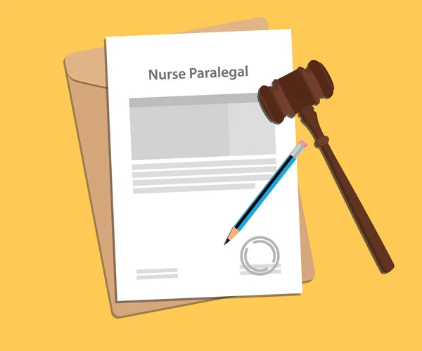 Yasal hemşire paralel hukuk illüstrasyon kavramı imzalama — Stok Vektör