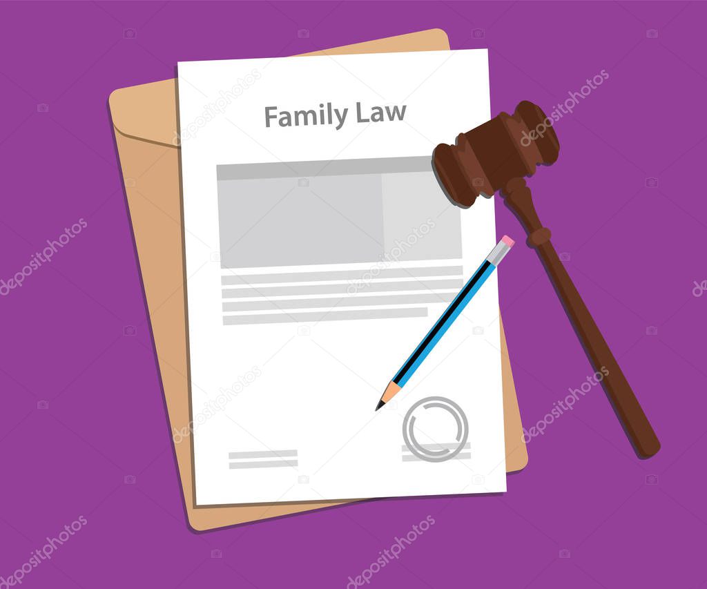 Legal concept of family law illustration