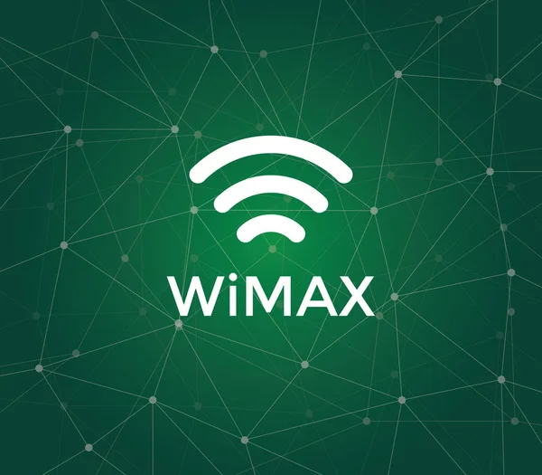 Wimax é um acrônimo para Worldwide Interoperability for Microwave Access - um padrão de tecnologia para redes sem fio de longo alcance — Vetor de Stock
