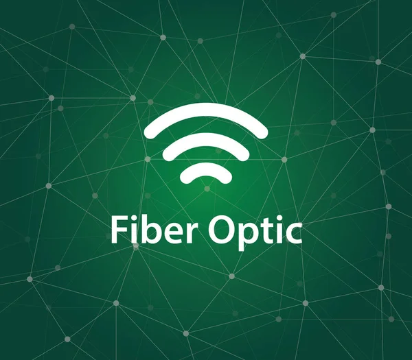 Símbolo de ilustración para fibra óptica o fibra óptica que puede transmitir información de un lugar a otro mediante el envío de pulsos de luz — Archivo Imágenes Vectoriales