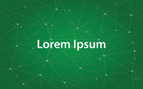 Illustration text of lorem ipsum, a text that usually used for example with constellation and green background — Stock Vector