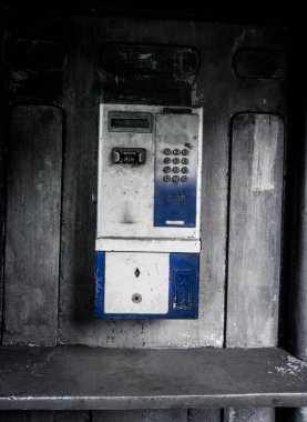 grunge fotoğraf stil etkisi fotoğraf Jakarta Endonezya ile eski genel telefon makine yaptı