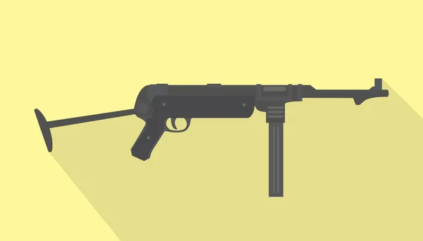 MP40 Alman hafif makineli tüfek Dünya Savaşı 2 klasik — Stok Vektör