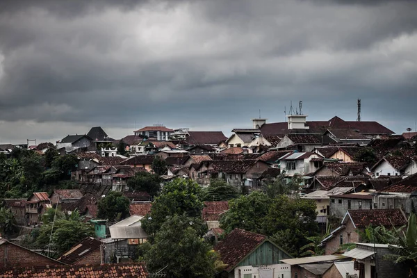 Foto bangunan miskin kota perkotaan yang diambil di jogja indonesia — Stok Foto