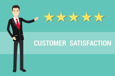 Müşteri memnuniyeti ile işadamı ve yıldız derecelendirmesi
