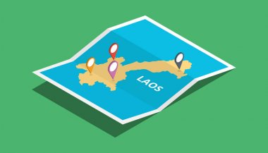 laos Milletler haritalar harita ve PIN konumu katlanır keşfetmek